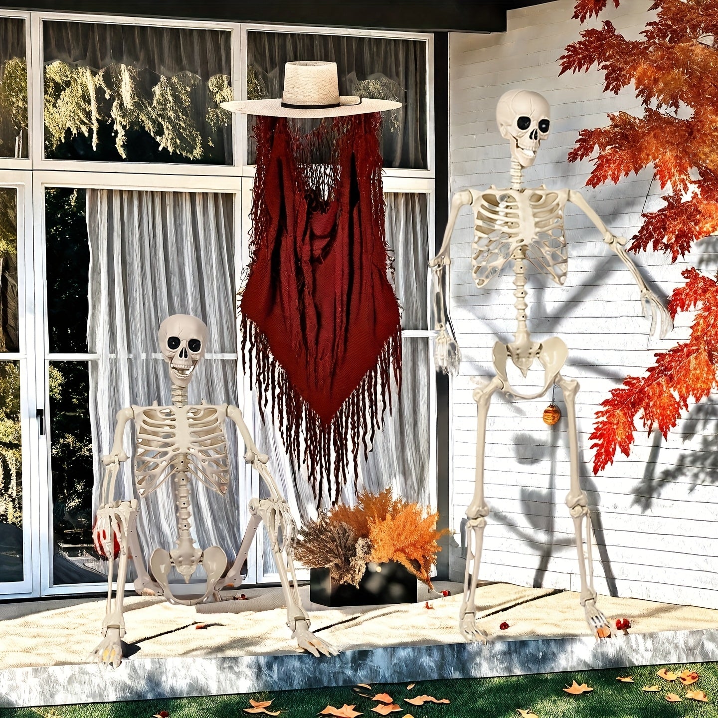 Reuzen 3,6 meter Halloween skeletdecoratie | Beweegbaar voor buiten