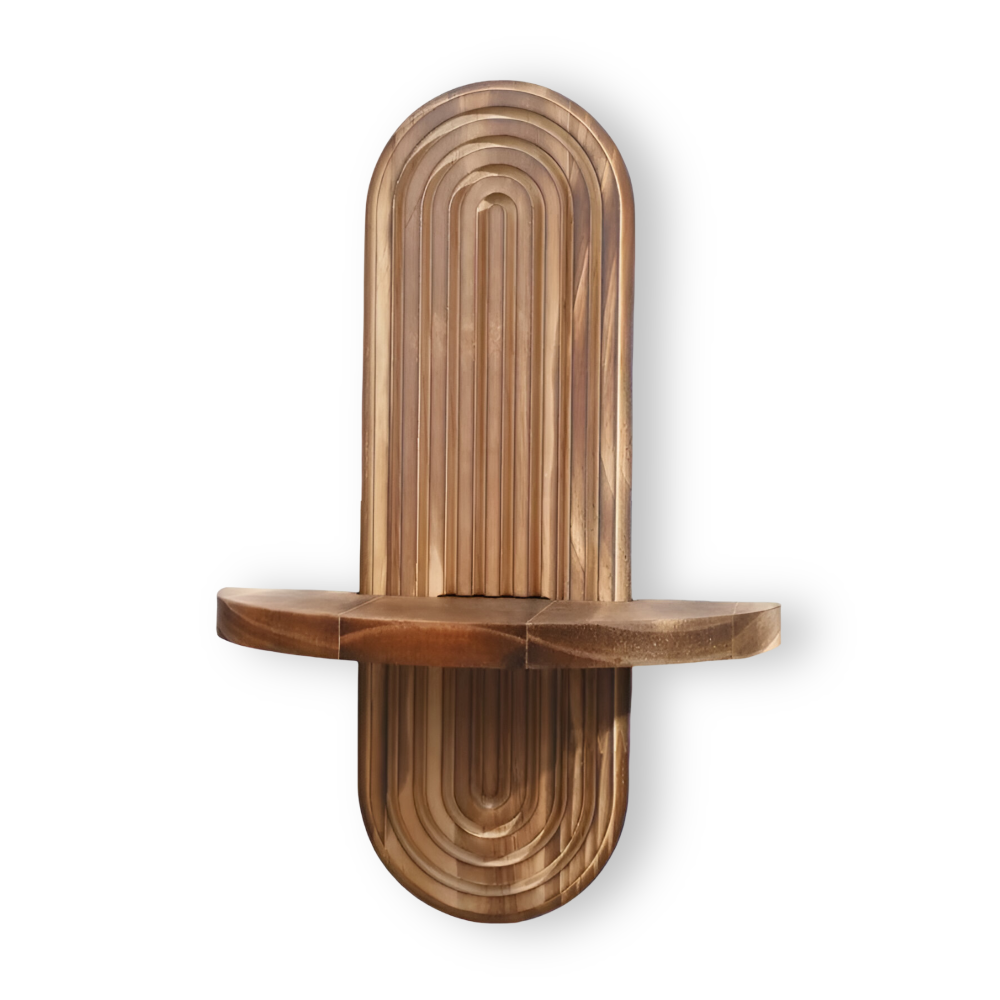Rustieke geometrische houten wandplanken - Boheemse woonaccessoire