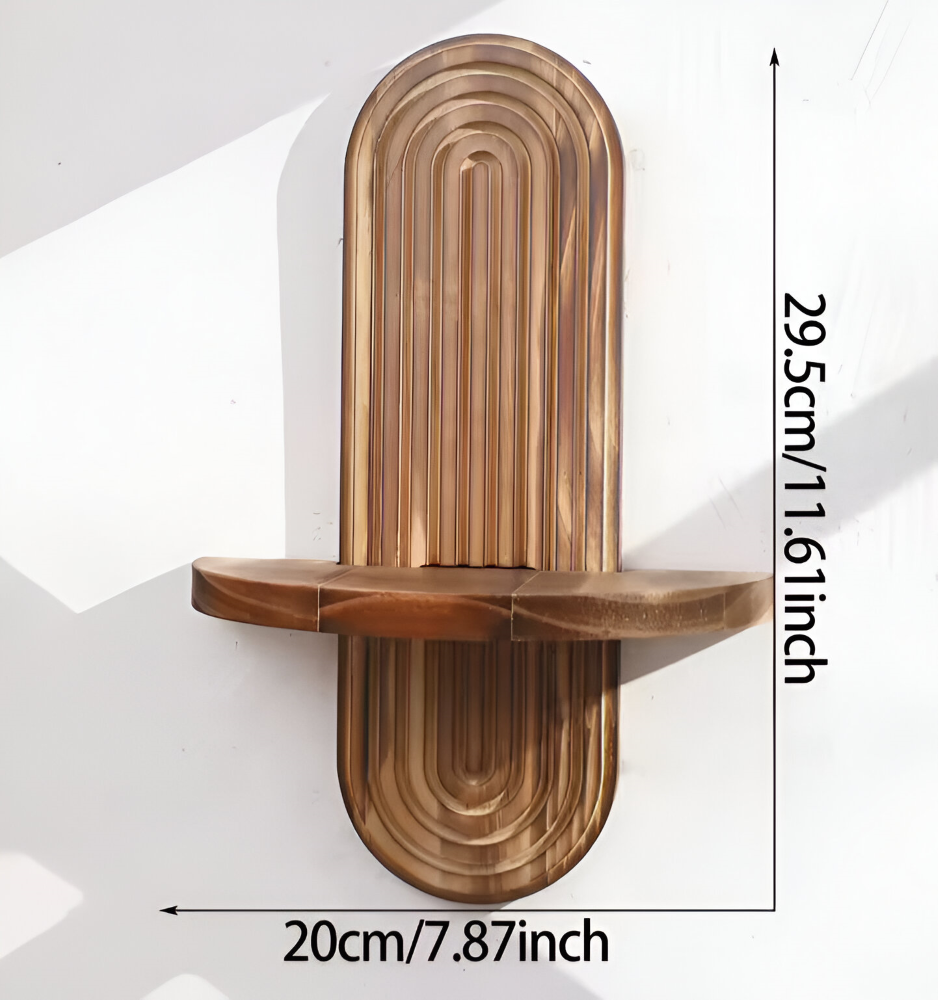 Rustieke geometrische houten wandplanken - Boheemse woonaccessoire