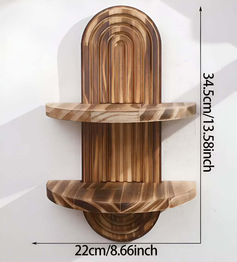 Rustieke geometrische houten wandplanken - Boheemse woonaccessoire
