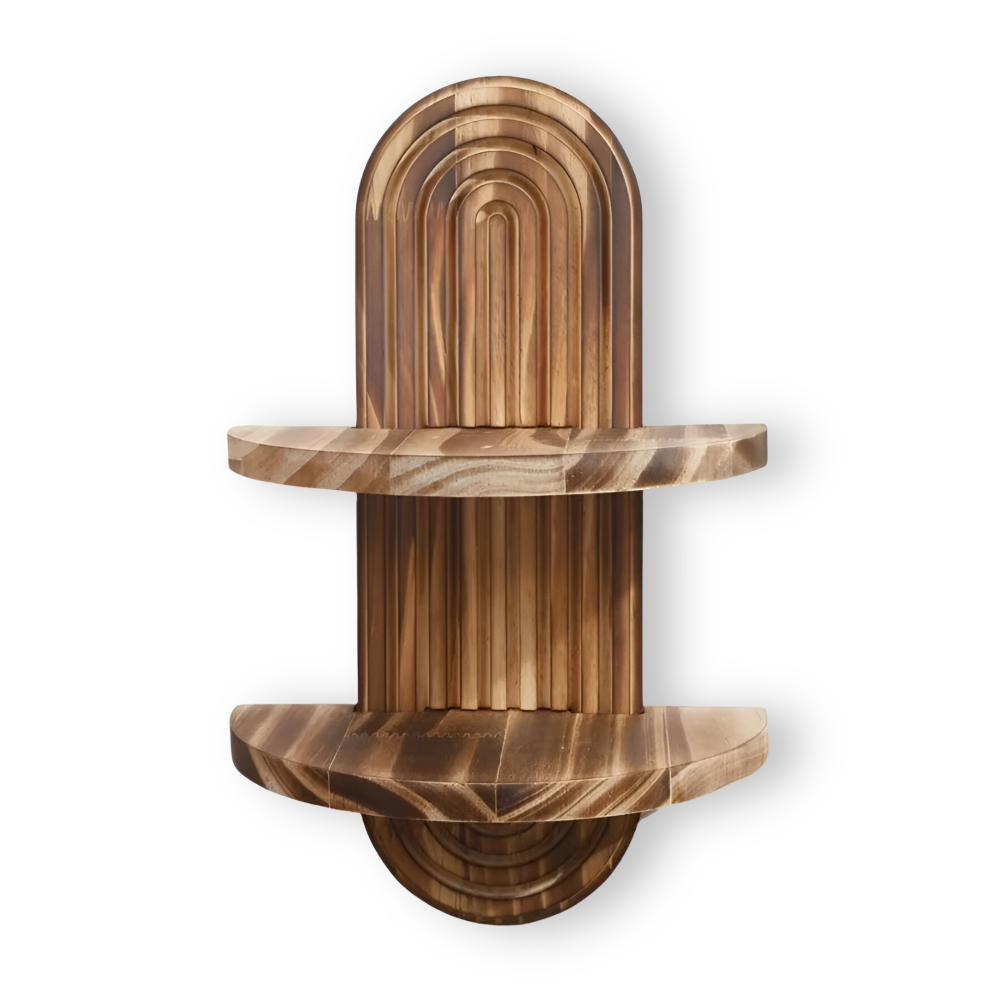 Rustieke geometrische houten wandplanken - Boheemse woonaccessoire