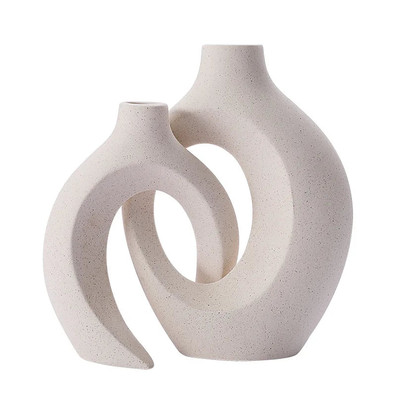 Moderne Keramische Vaas Set – Minimalistische Woondecoratie, Duurzaam Keramisch Ontwerp