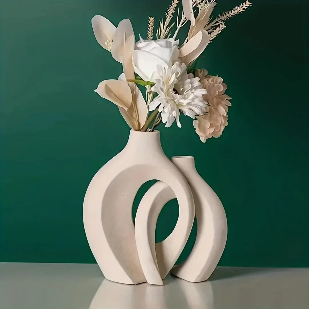 Moderne Keramische Vaas Set – Minimalistische Woondecoratie, Duurzaam Keramisch Ontwerp