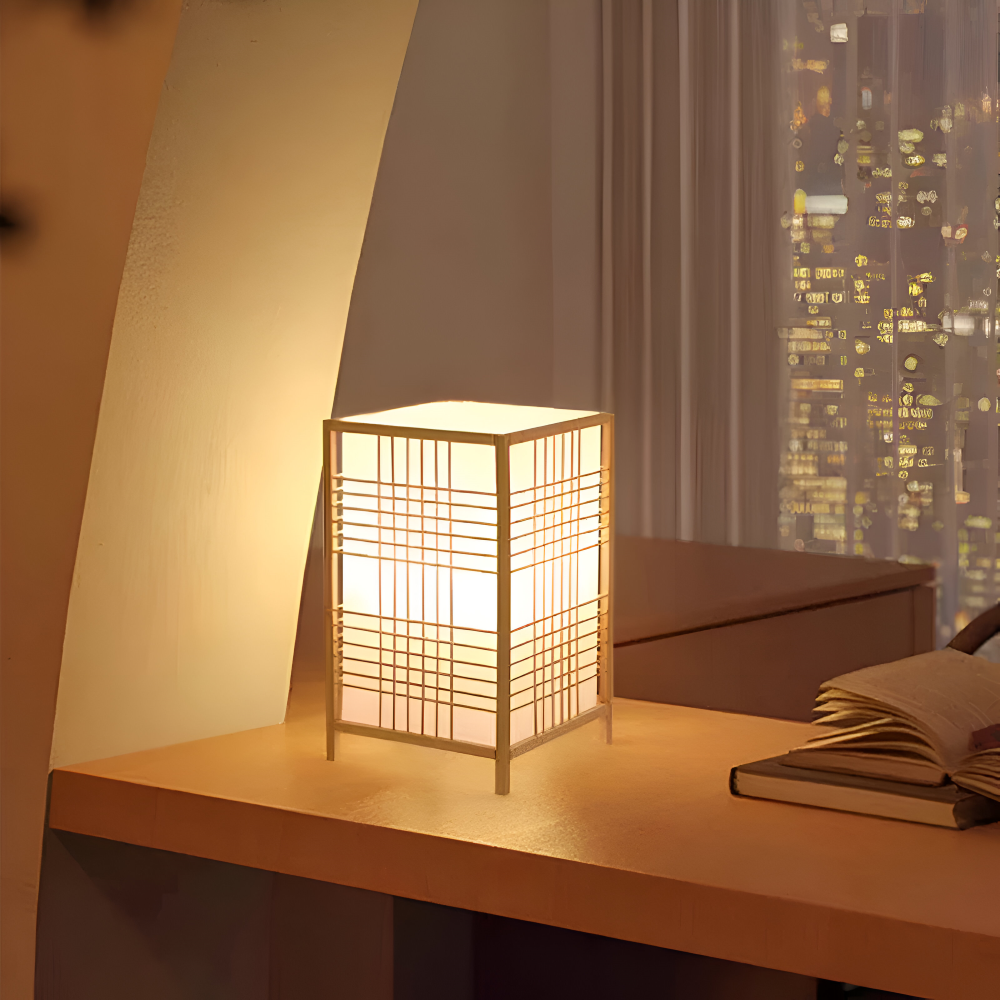 SereniLight Tafellamp - Bureaulamp van bamboehout in Japanse stijl