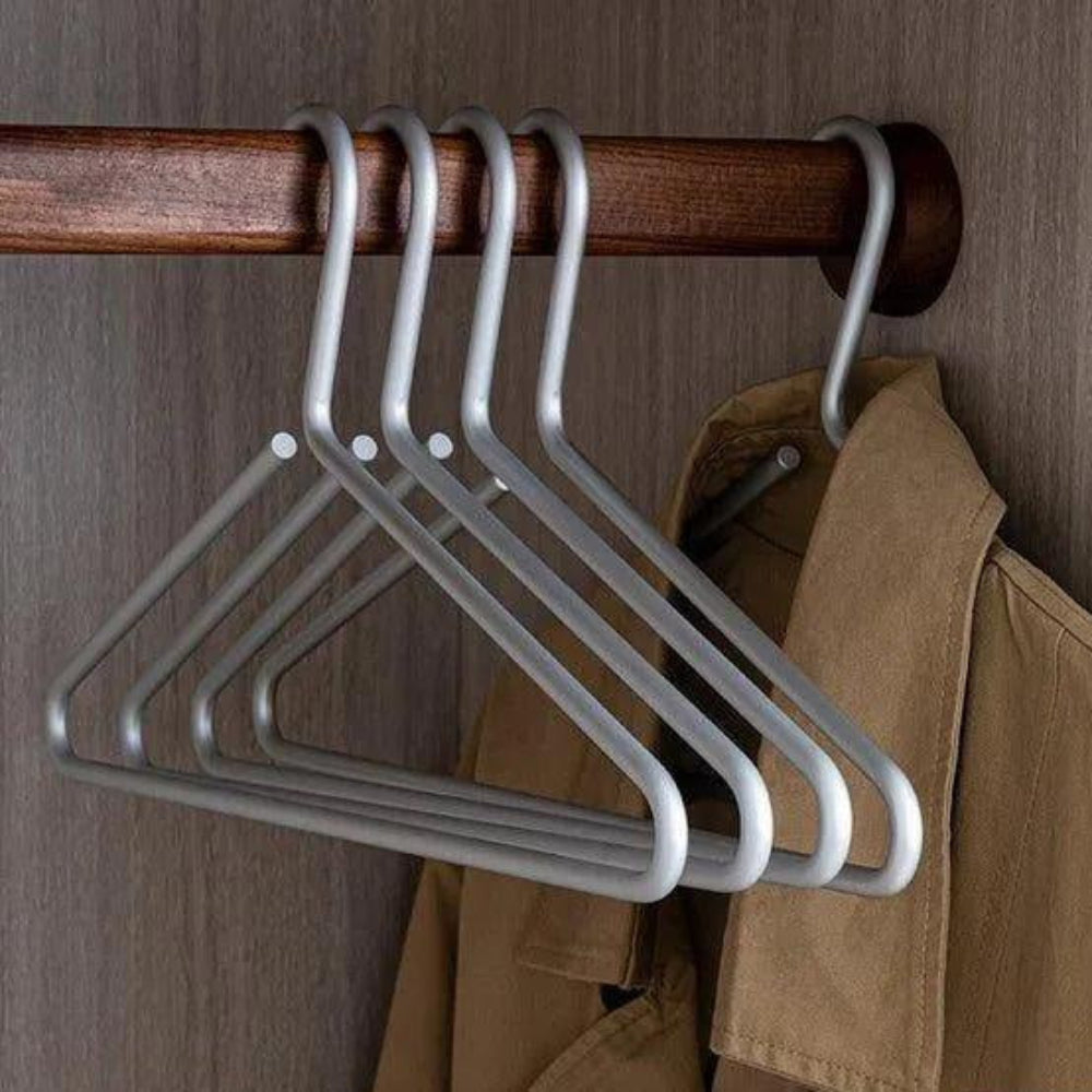 Set van 5 stijlvolle metalen kledinghangers in mat glas voor het organiseren van uw kledingkast