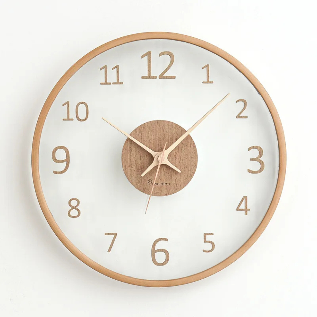 Stijlvolle grote wandklok met stil mechanisme – 30 cm voor een tijdloos interieur