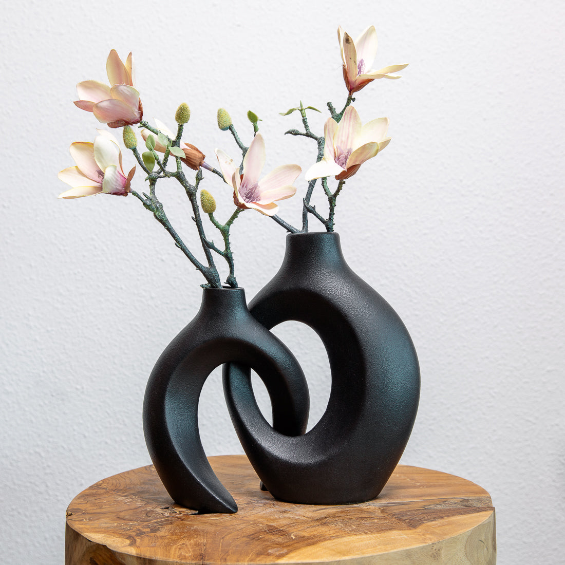 Gleora keramische verweven bloemenvaas - elegante vaas voor bloemendisplays