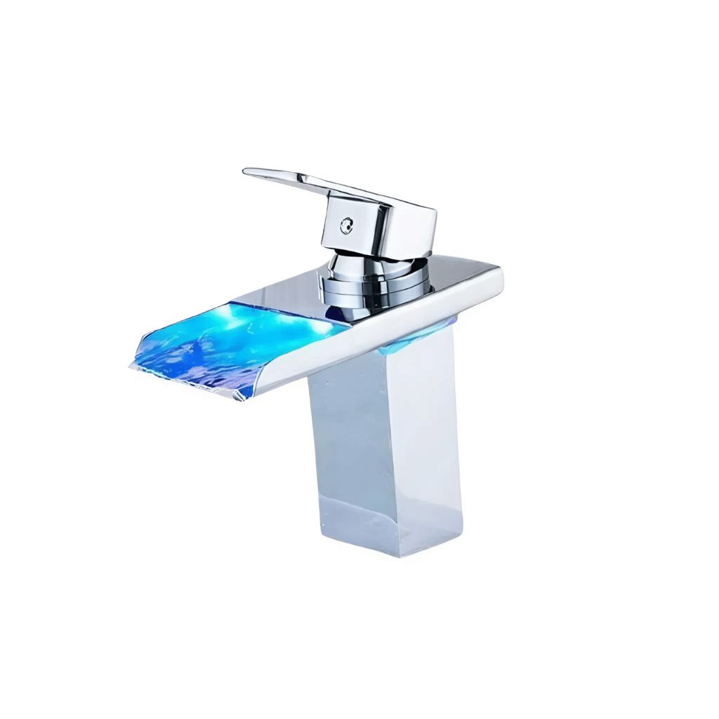 Vidrische LED -watervalfitting - met temperatuurdisplay en stijlvol ontwerp voor moderne badkamers