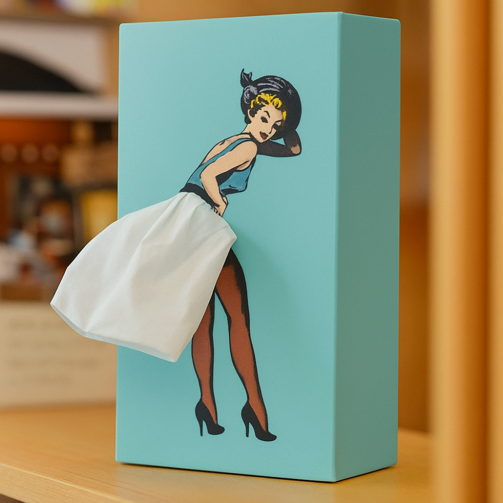 Vliegende Rok Tissuebox - Speels Ontwerp voor Elk Interieur, Duurzaam en Praktisch voor Thuis of Kantoor