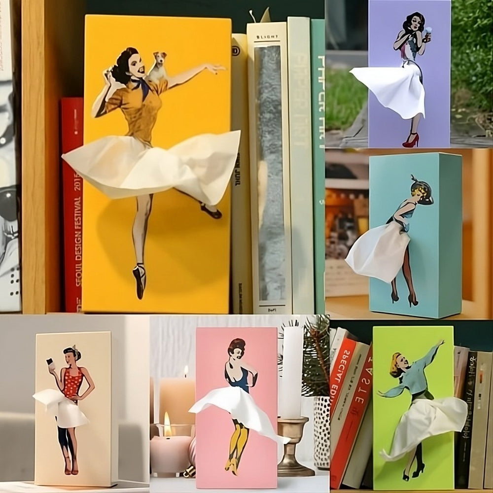 Vliegende Rok Tissuebox - Speels Ontwerp voor Elk Interieur, Duurzaam en Praktisch voor Thuis of Kantoor