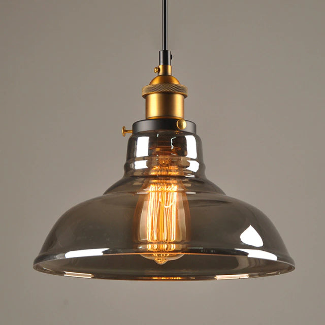 Vintage glazen hanglamp - Moderne industriële hanglamp met E27 fitting