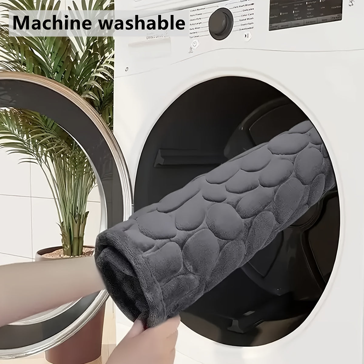 Zachte Grote Badkamermat – Antislip, Absorberend, Duurzaam, Rechthoekig Ontwerp