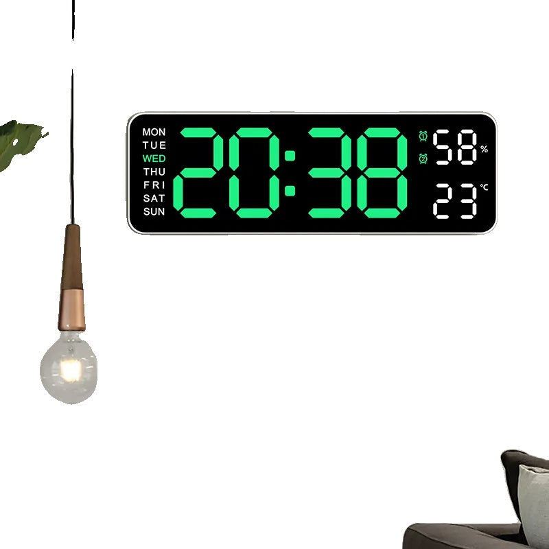 Digitale Wandklok met Dubbele Alarmfunctie en Aanpasbare Helderheid