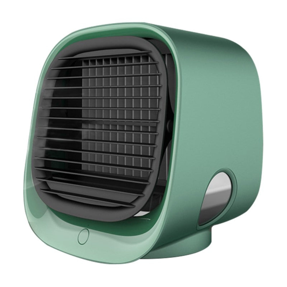 2-in-1 Luchtkoeler en Luchtbevochtiger voor Kleine Ruimtes – Stil en Compact met LED-Licht en USB Voeding
