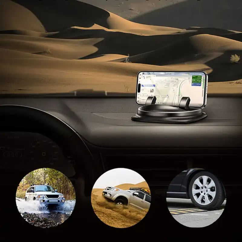 360° draaibare smartphonehouder voor auto's met stevige bevestiging en eenvoudige installatie - universeel