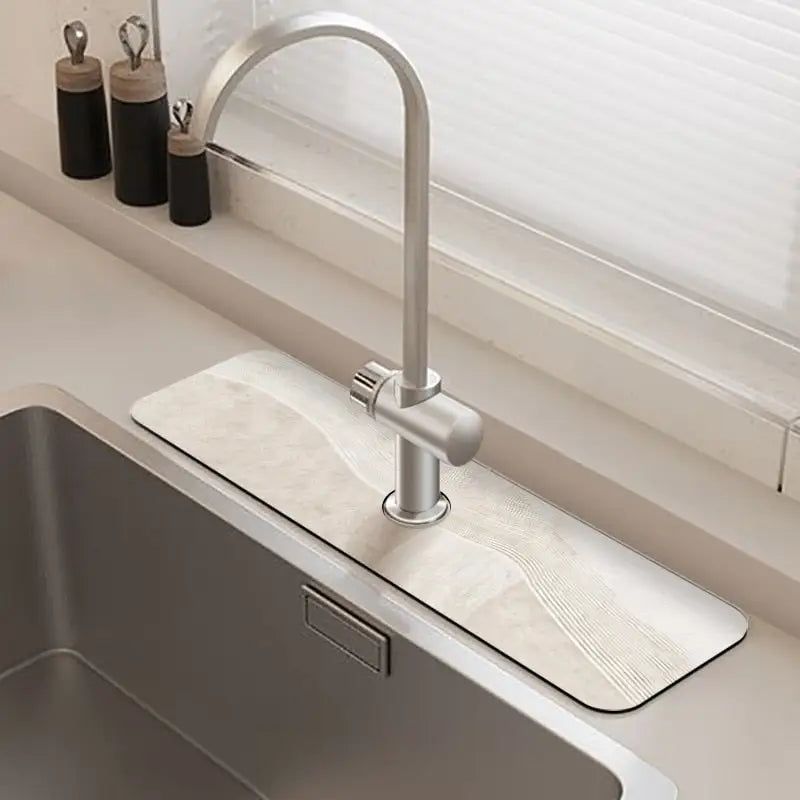 AquaMat Gootsteen mat voor keuken- en badkamerkranen – Hoogwaardig materiaal, antislip achterkant, gemakkelijk schoon te maken