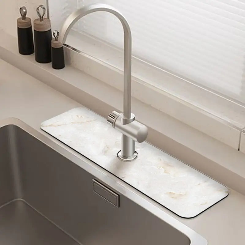 AquaMat Gootsteen mat voor keuken- en badkamerkranen – Hoogwaardig materiaal, antislip achterkant, gemakkelijk schoon te maken