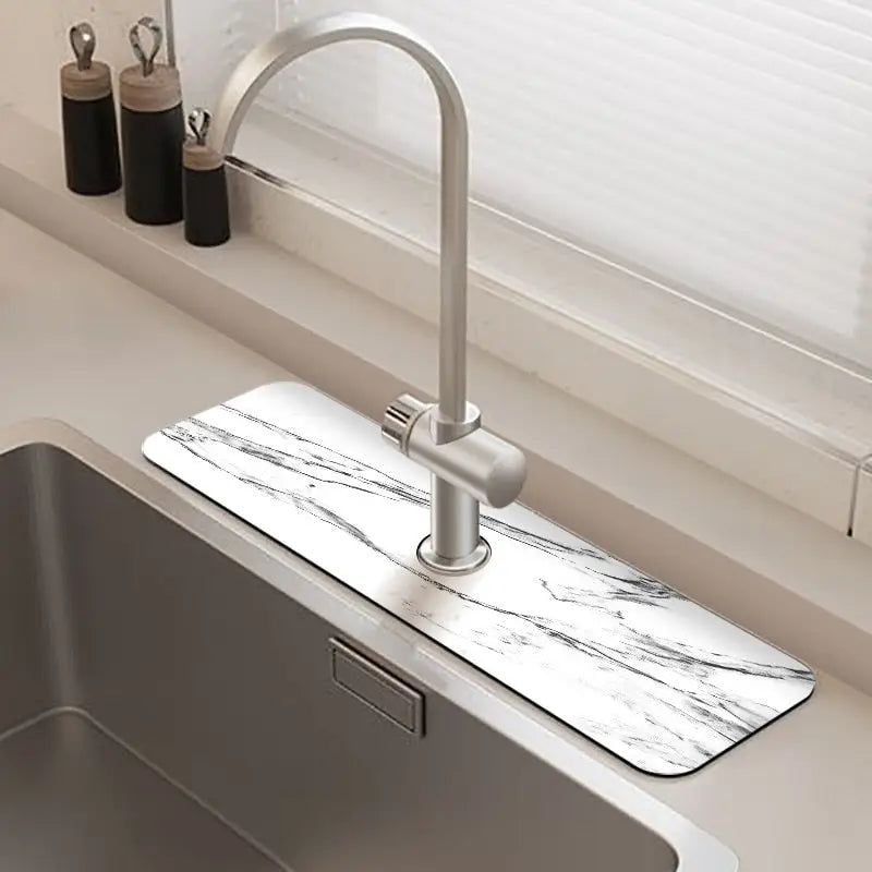 AquaMat Gootsteen mat voor keuken- en badkamerkranen – Hoogwaardig materiaal, antislip achterkant, gemakkelijk schoon te maken