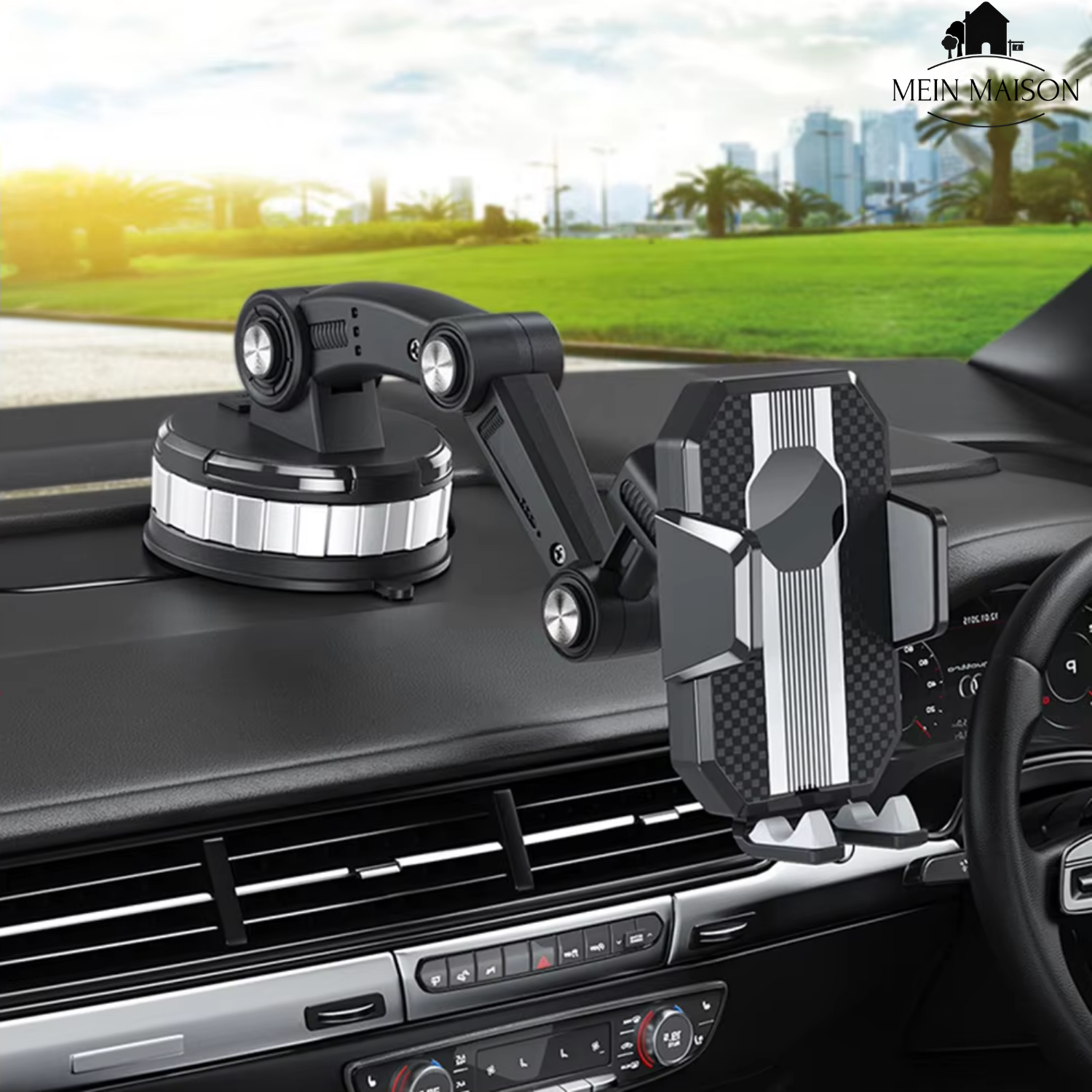Auto Smartphone Houder met Sterke Zuignap en 360° Rotatie – Eenvoudige Eenhandige Bediening