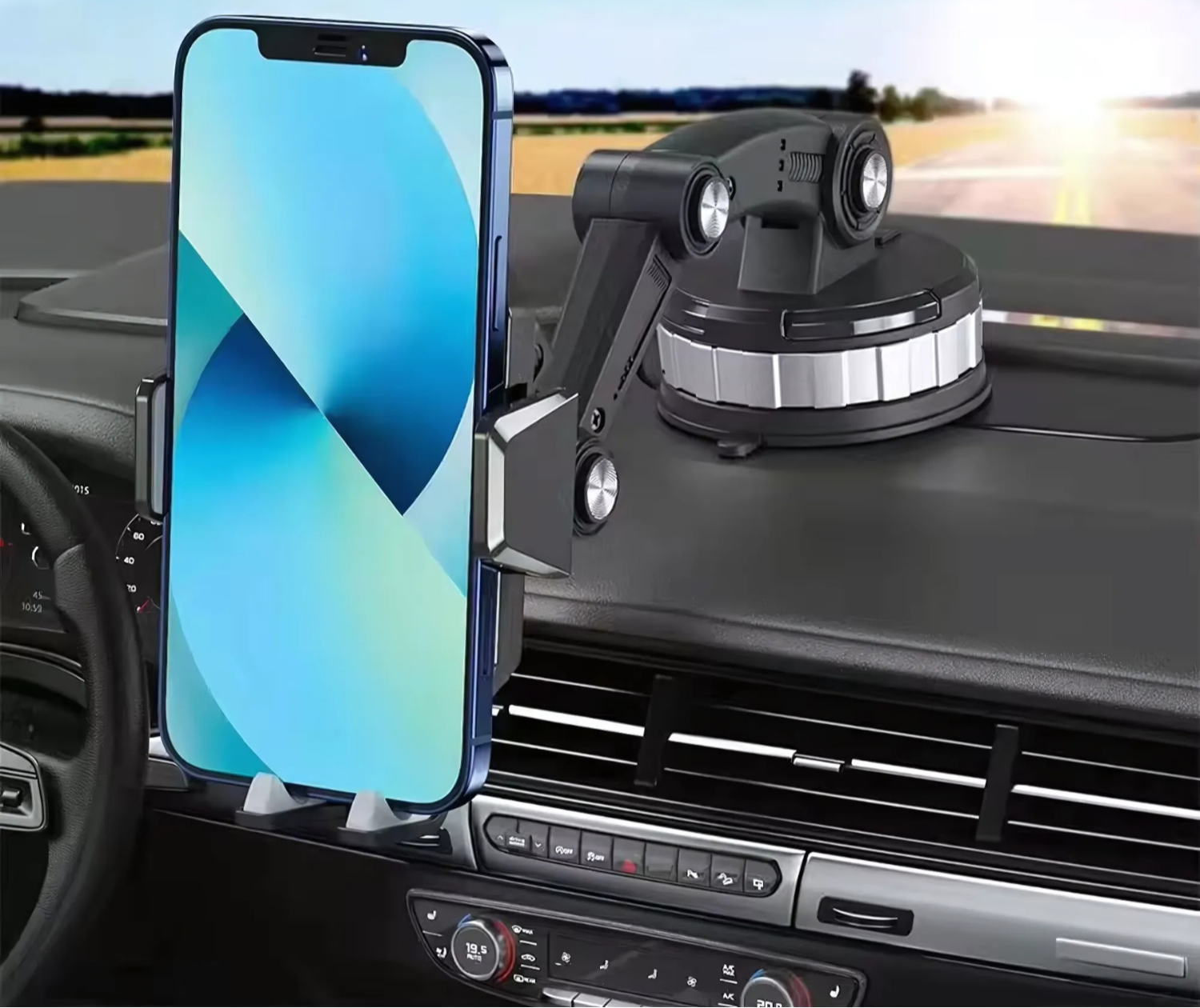 Auto Smartphonehouder met 360° Rotatie en Sterke Zuignap – Eenhandige Bediening voor Smartphones