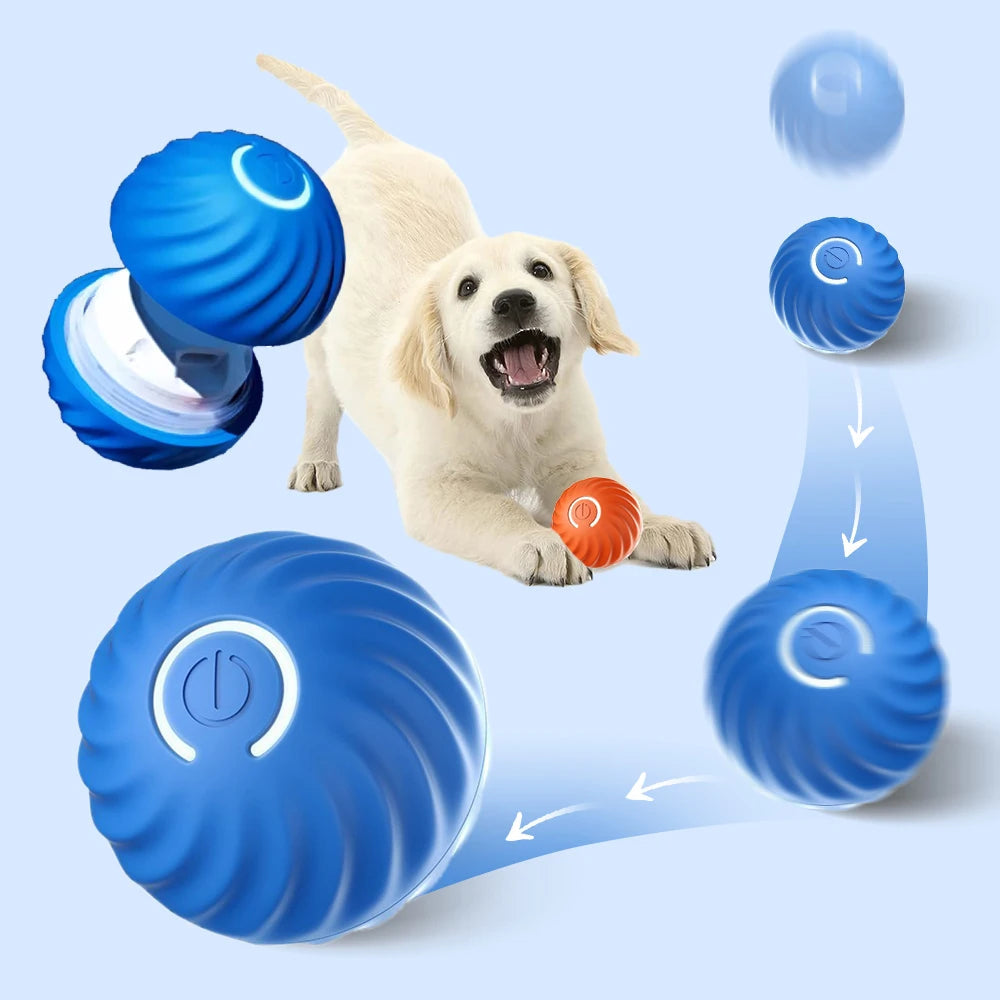 Automatische Rollende Speelbal voor Honden en Katten – USB-oplaadbaar, Slimme Modi, Veilig en Duurzaam, 10 cm Diameter