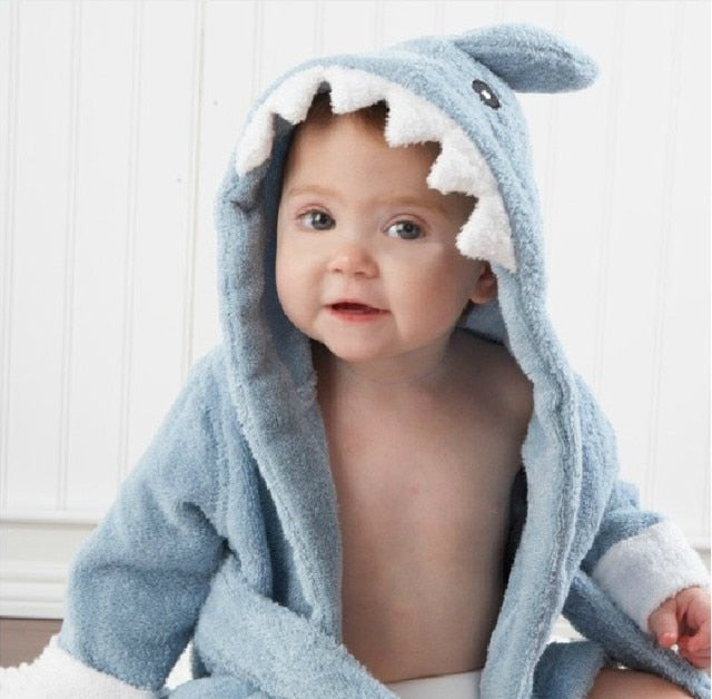 Babybadjas met capuchon en dierenmotief
