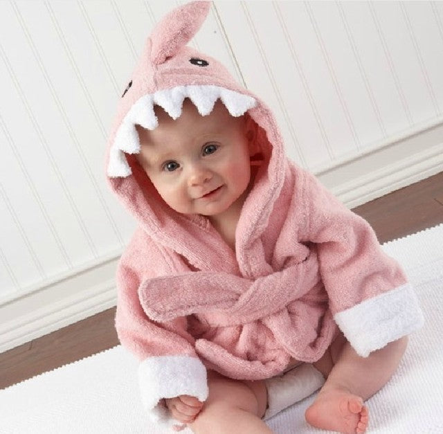 Babybadjas met capuchon en dierenmotief