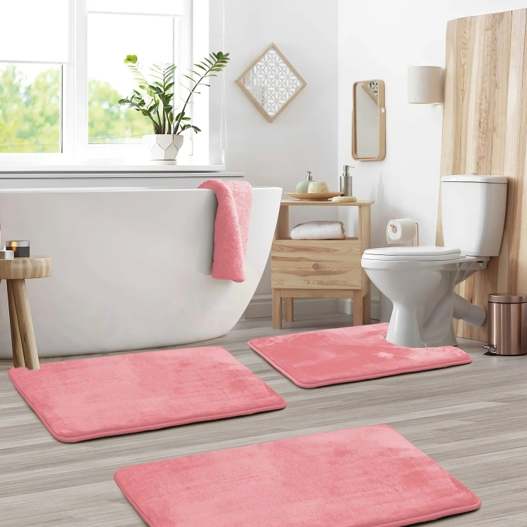 Badkamermattenset met traagschuim en antislip