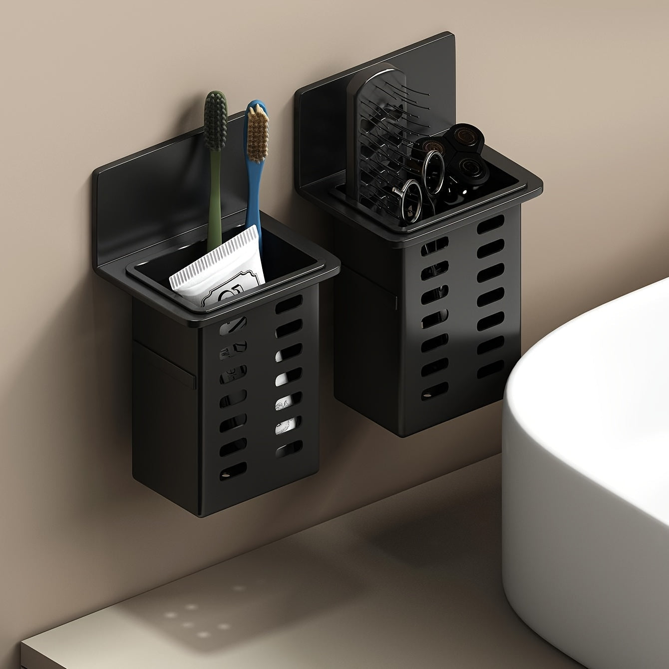 Zonder Boren Wandplank – Organizer voor Badkamer en Keuken met Afvoersysteem