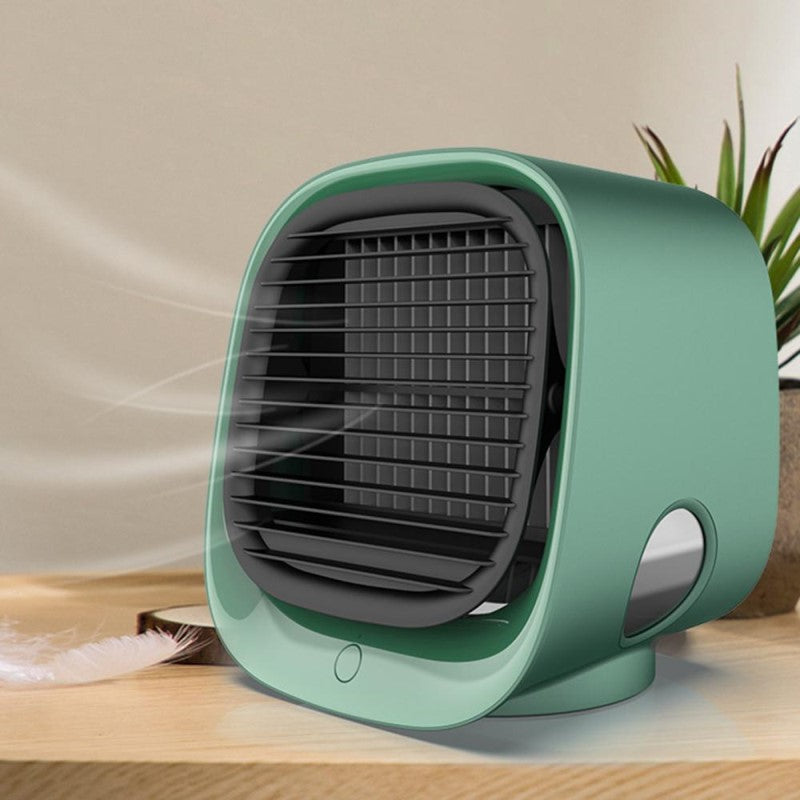 Compacte 2-in-1 Airco en Luchtbevochtiger met USB-aansluiting en LED-verlichting