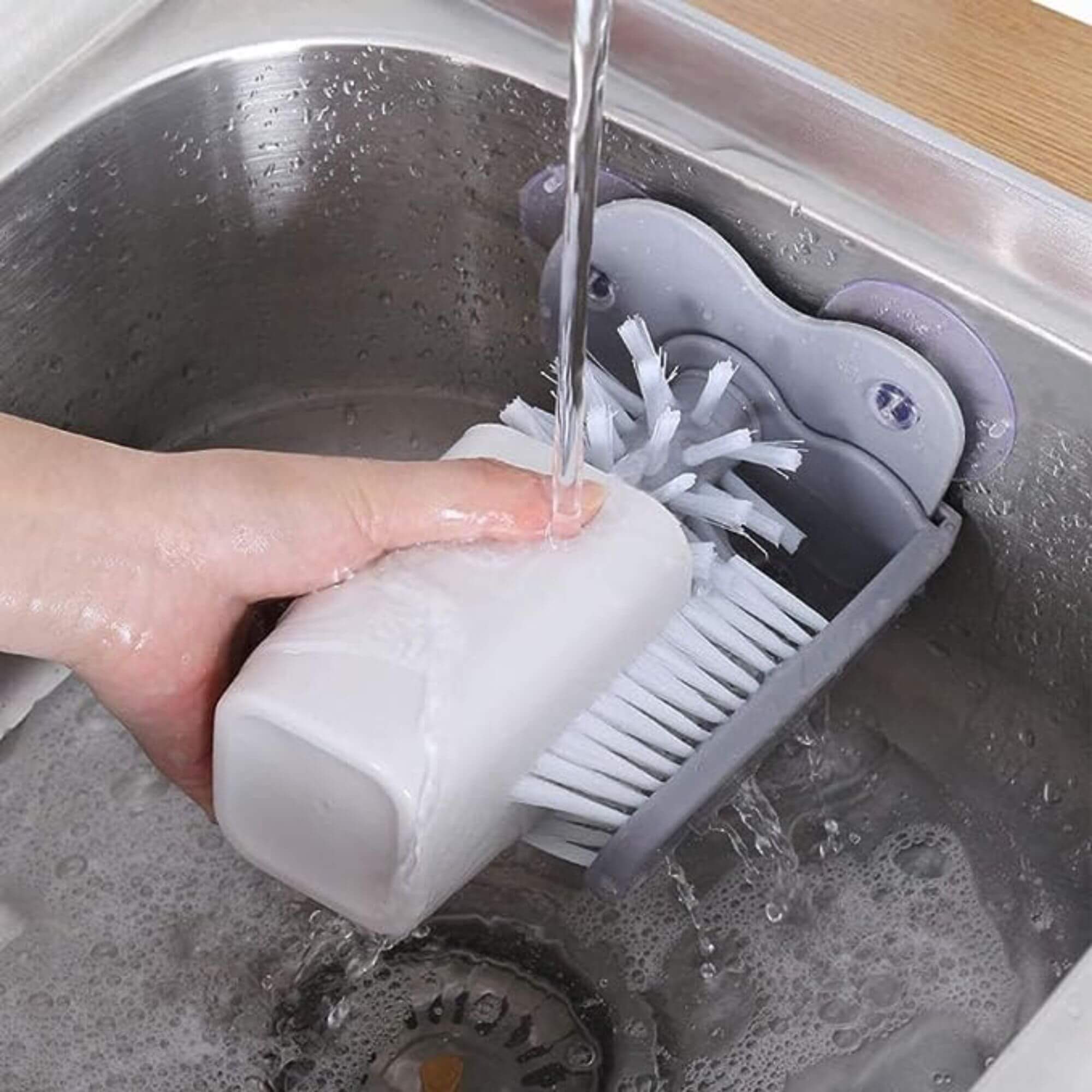 Copperclean Wand -gemonteerde borstel - Moeilijke reiniging van kopjes en flessen