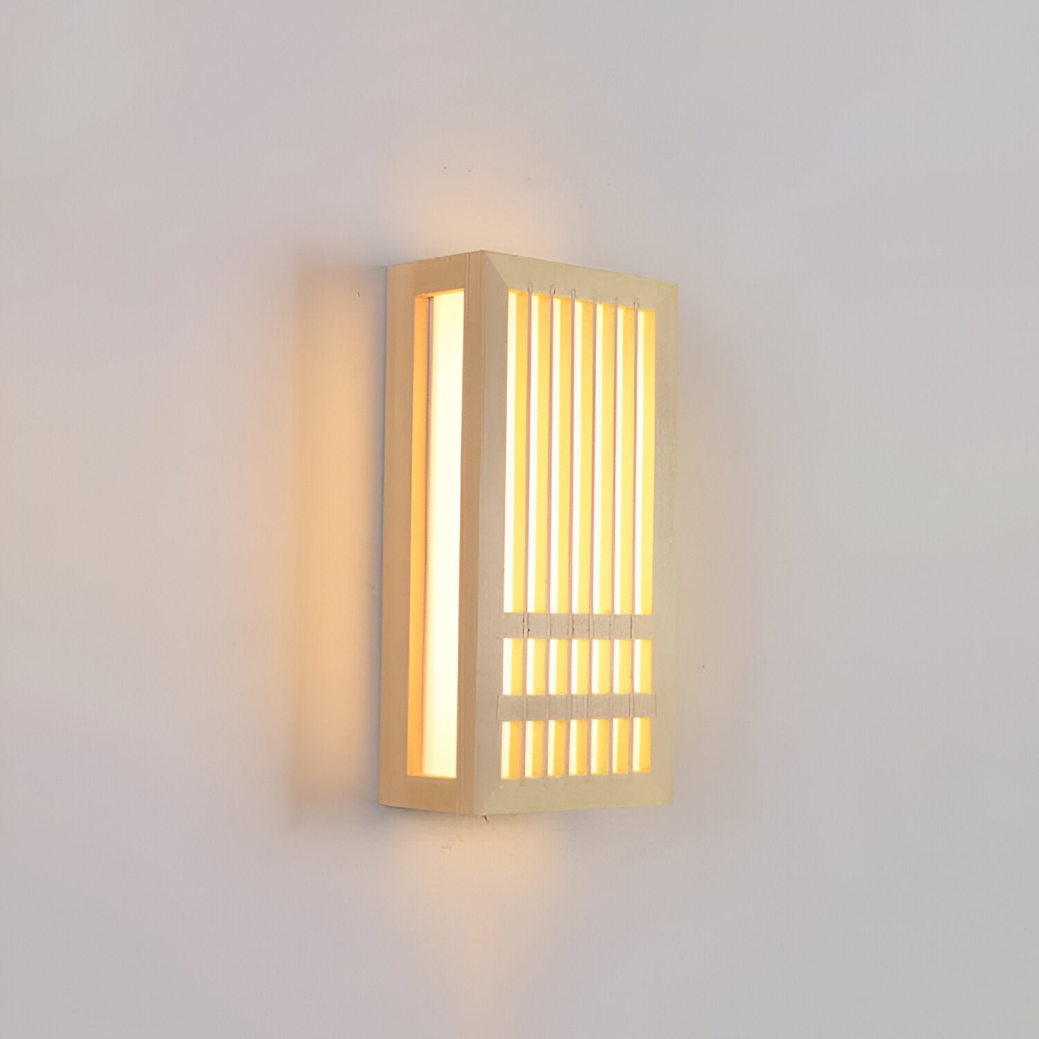 DoaGlow Japanse houten wandlamp - moderne Japanse verlichting van hout en acryl