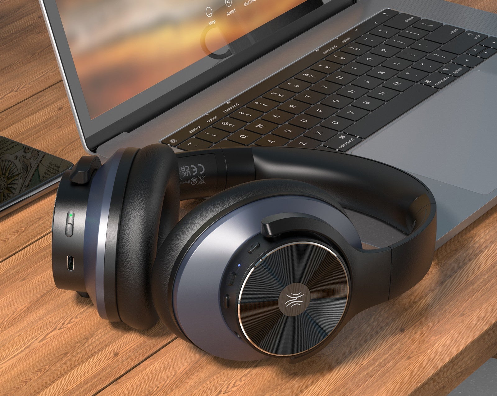 Draadloze Bluetooth Koptelefoon met Actieve Geluidsisolatie – 35 dB Noise Cancelling en Hi-Res Audio
