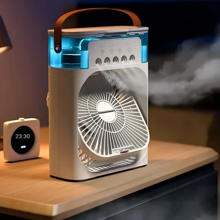 Draagbare 3-in-1 Luchtkoeler met LED Verlichting en 3 Snelheden – Ventilator, Luchtbevochtiger en Airco 3