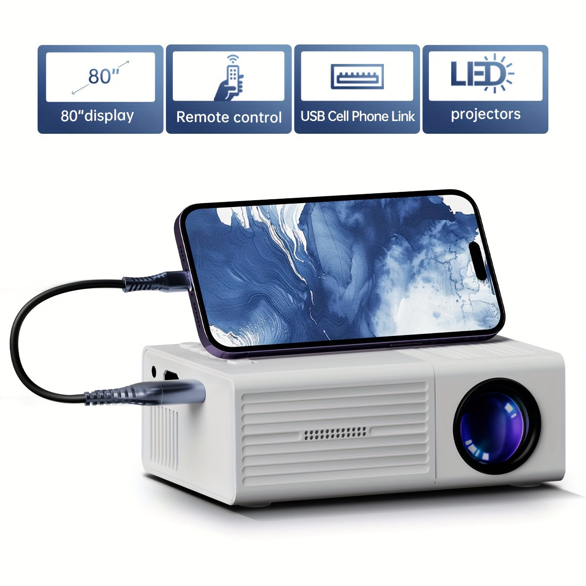 Draagbare Mini Projector 3000 Lumen
