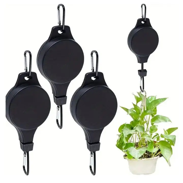 Elegante Plantenhanger met Pulley-Systeem – Duurzaam en Ruimtebesparend voor Binnen en Buiten