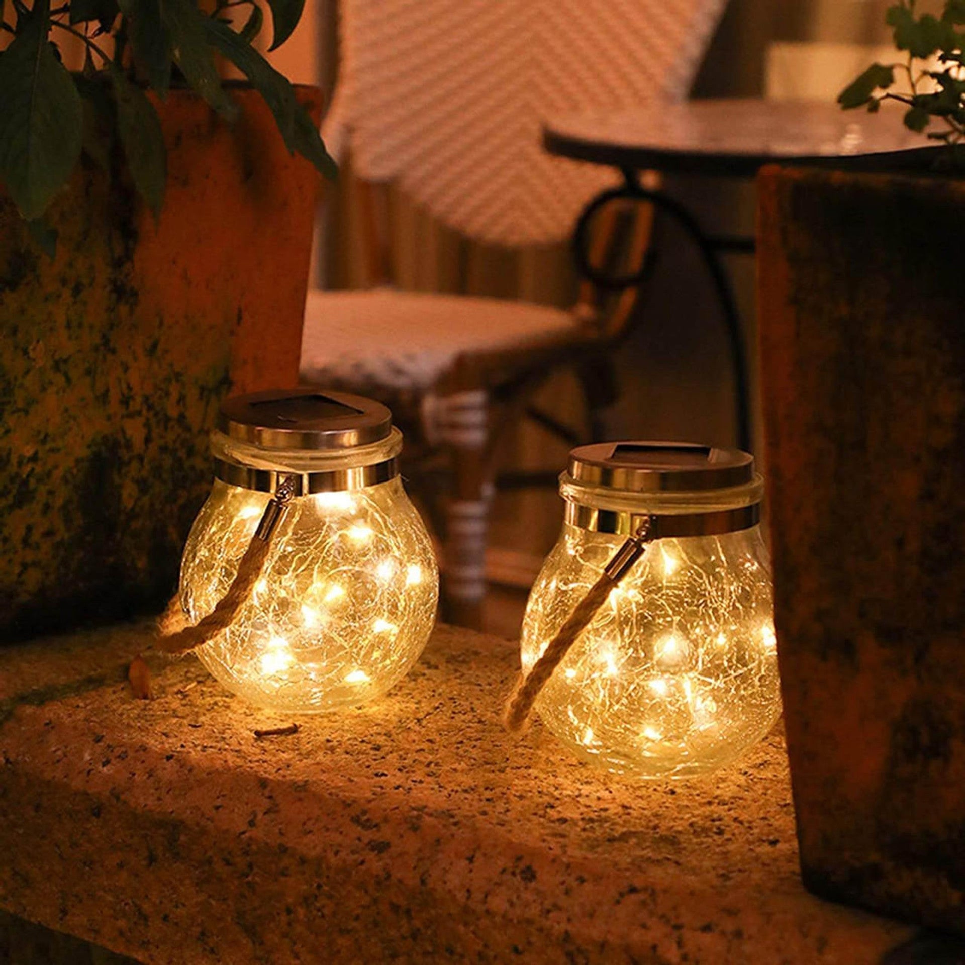 Elegante Tuinlamp Solar van Glas met LED Verlichting - Duurzame en waterdichte Tuinverlichting voor Buiten