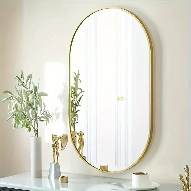 Elegante ovale spiegel - moderne wandspiegel voor badkamer, slaapkamer en gang