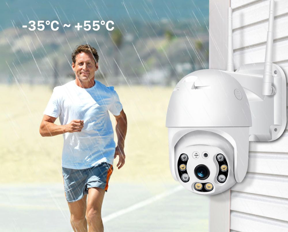 Externe HD Bewakingscamera met 1080P, WLAN, Twee-Wege-Audio en 360° Beweging