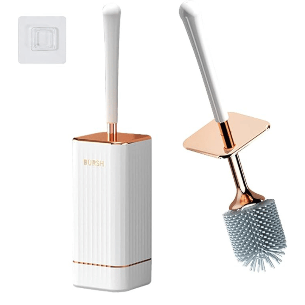 Flexi toiletborstel met wandbeugel en snelle drooghoudermoderne badkameroplossing