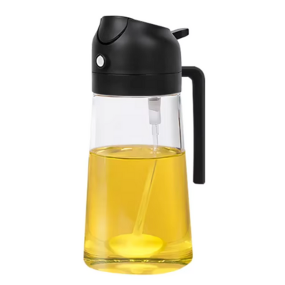 Glazen 2-in-1 Olie Spray met Fijne Nevel - 500 ml Voor Gezond Koken en Precisie Doseren