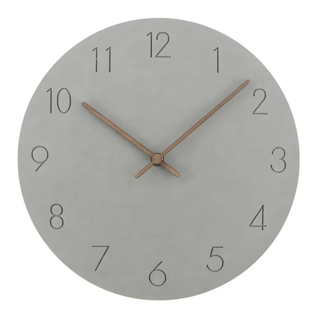Grote minimalistische wandklok met stille beweging – 29 cm diameter voor een elegant interieur