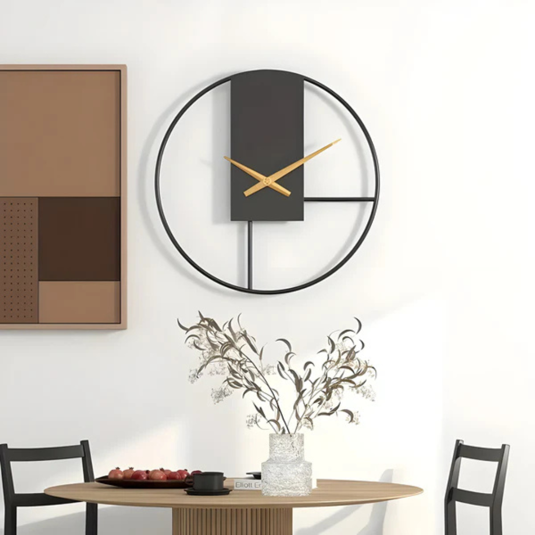 Grote wandklok - Minimalistisch design met stil quartz-uurwerk voor modern interieur