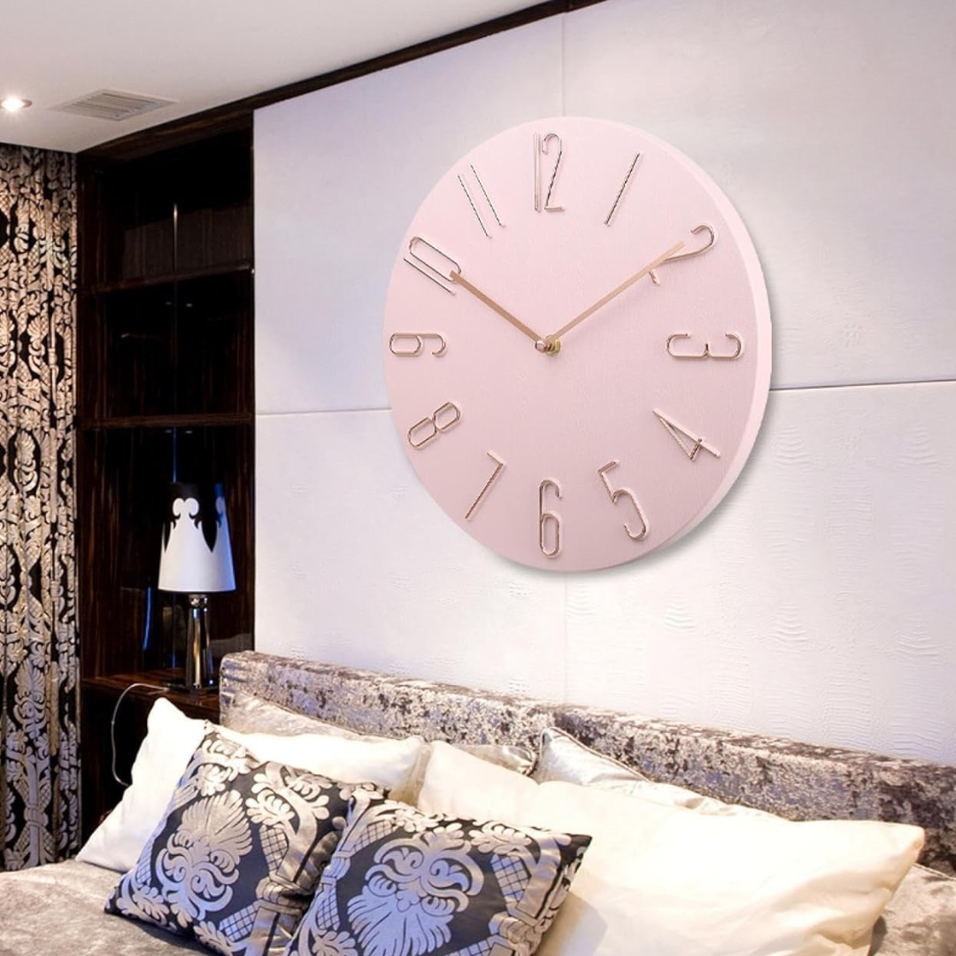 Grote wandklok met stil quartzmechanisme en modern design – 30 cm diameter
