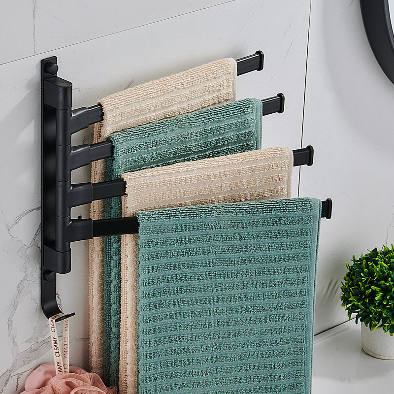 HUWEL HOOFDE HANDELOLER MET 4 ARMEN - Modern ontwerp van zwart metaal voor badkamer en keuken