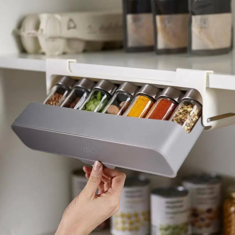 Hangende Kruidenset voor Keuken – Ruimtebesparende Organisator met Eenvoudige Installatie – 32 x 13,5 x 9,5 cm