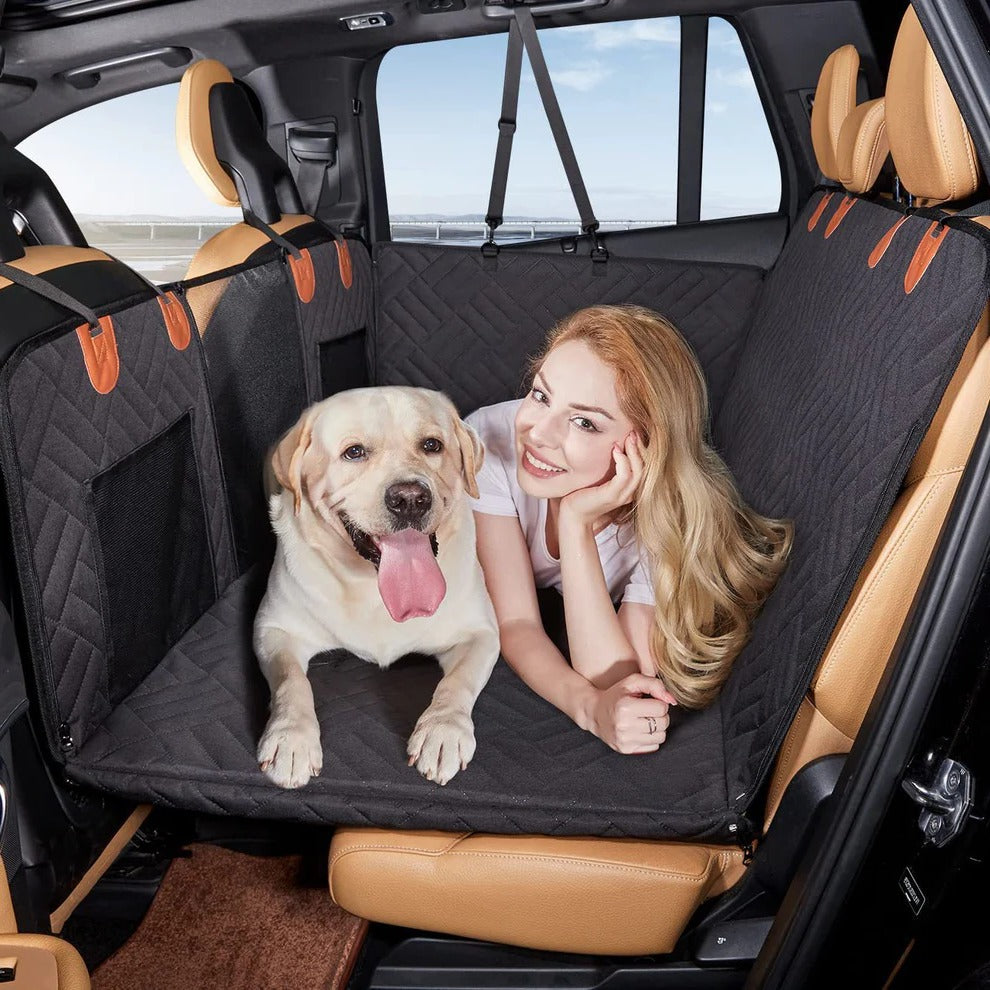 Hard-bottom Auto Zitverhoger voor Honden met Verstevigde Basis en Aanpasbare Bevestigingsriemen - Geschikt voor SUV's en Bestelwagens