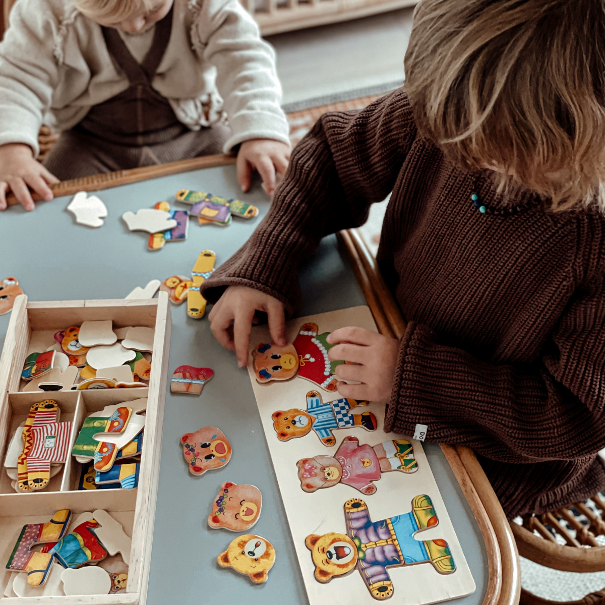 Puzzel voor kinderen met creatieve kledingcombinaties – Veilig, educatief speelgoed, 100 combinaties