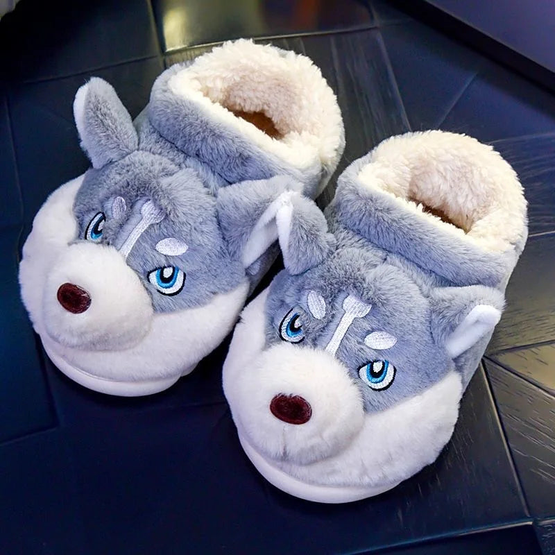Husky Damespantoffels met zool - Comfortabele pantoffels voor binnengebruik