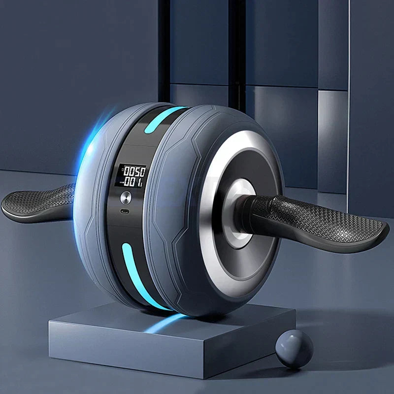 Intelligente Buikspiertrainer met Automatische Terugslag en Telfunctie – Compact en Antislip Fitnessapparaat voor Thuis en Gym